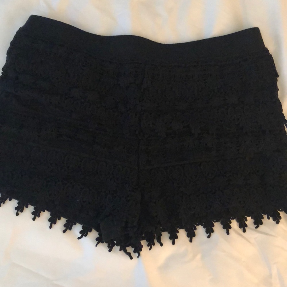 black lace shorts